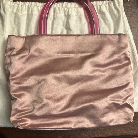 Prada satin tote with duster bag - Picture 2 of 7